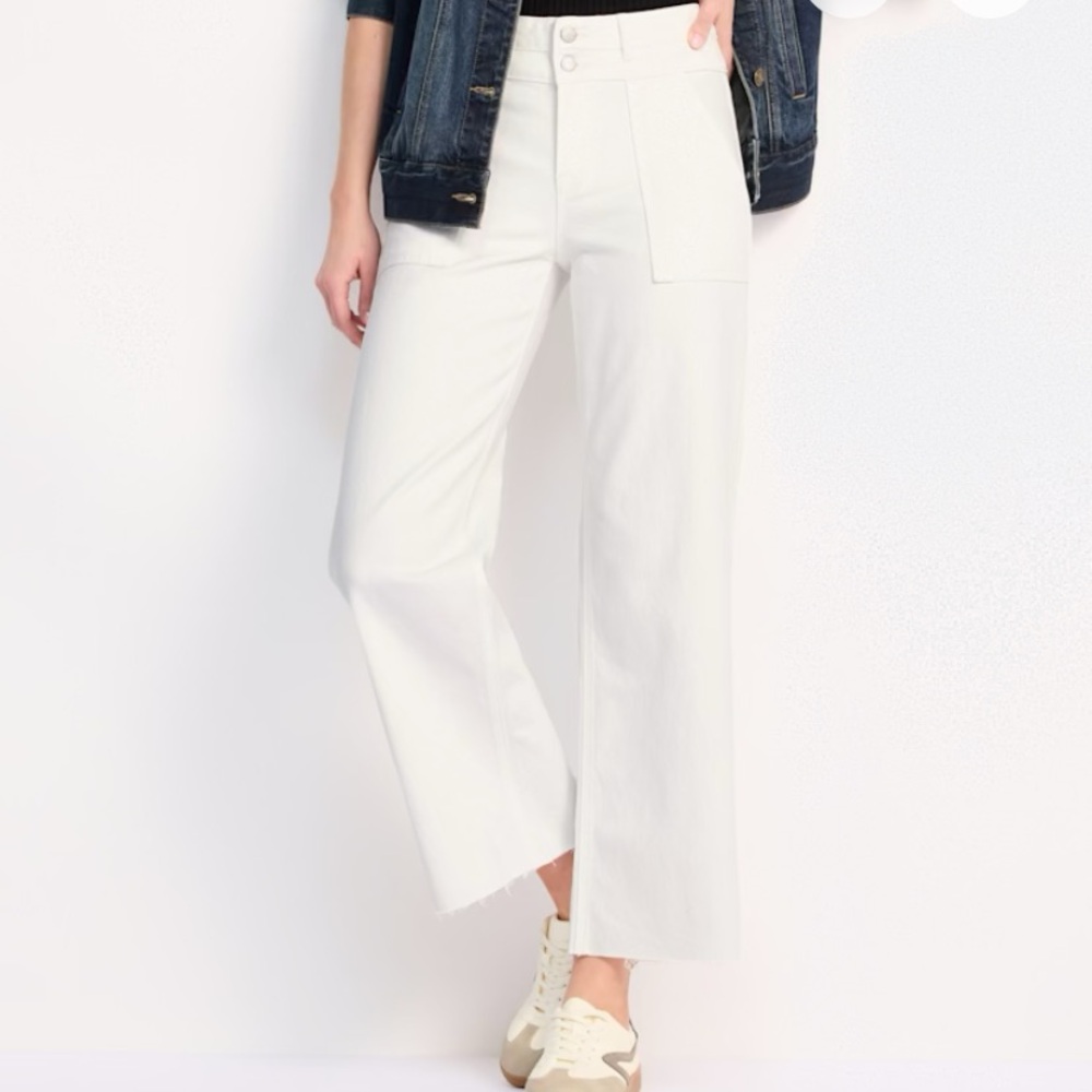 Just USA White Flare Wide Leg Jeans